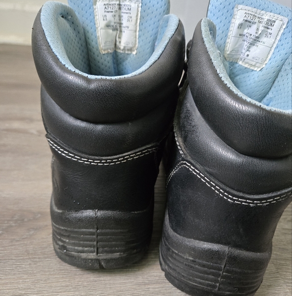 Avenger Black and Light Blue Work Boots - Picture 2 of 4